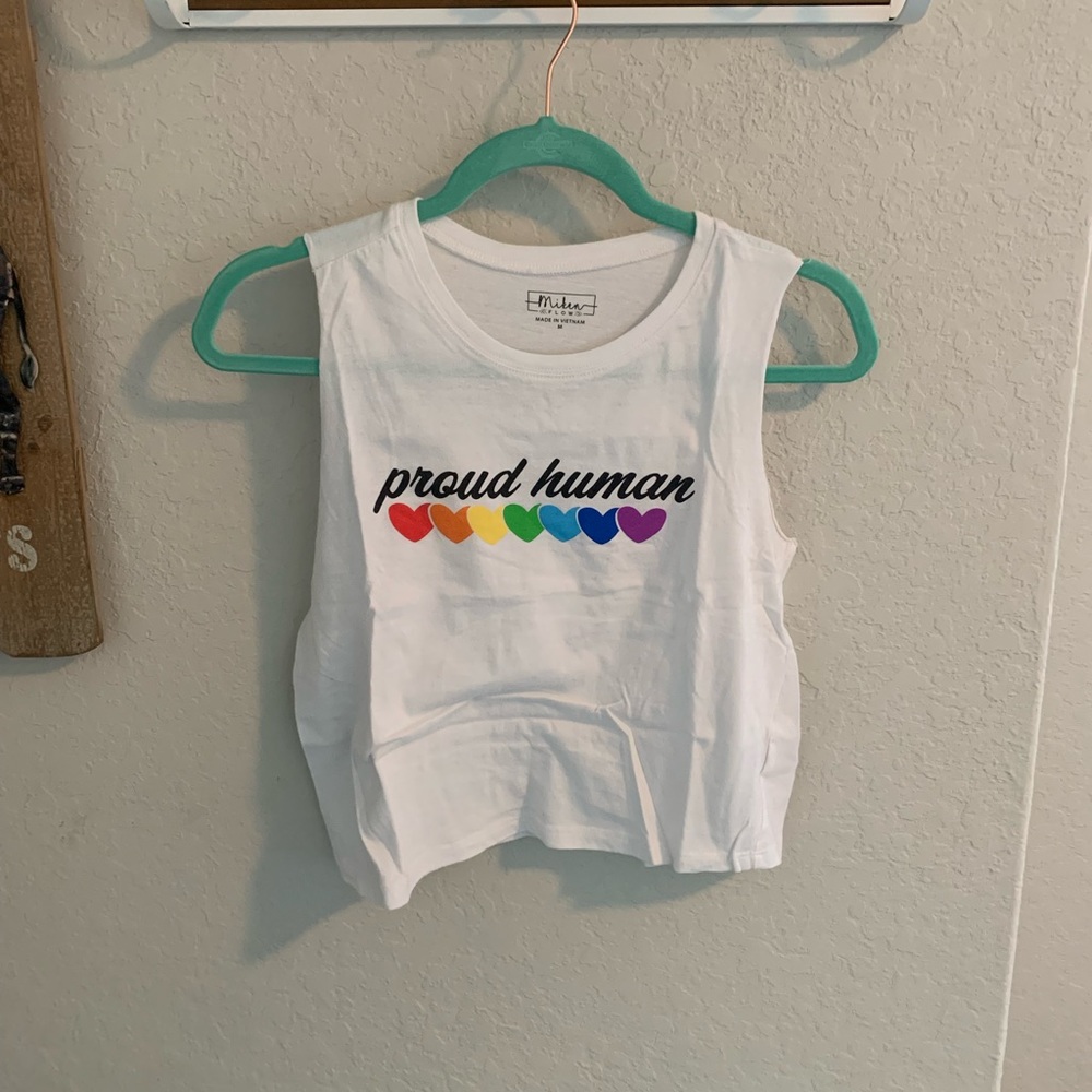 💪🏻👚 Miken Flow Proud Human Tank White Medium